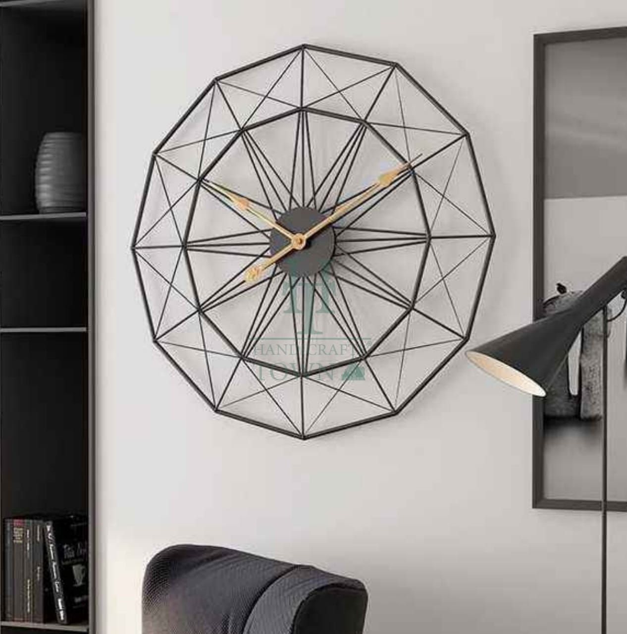 Black Metal Designer Clock