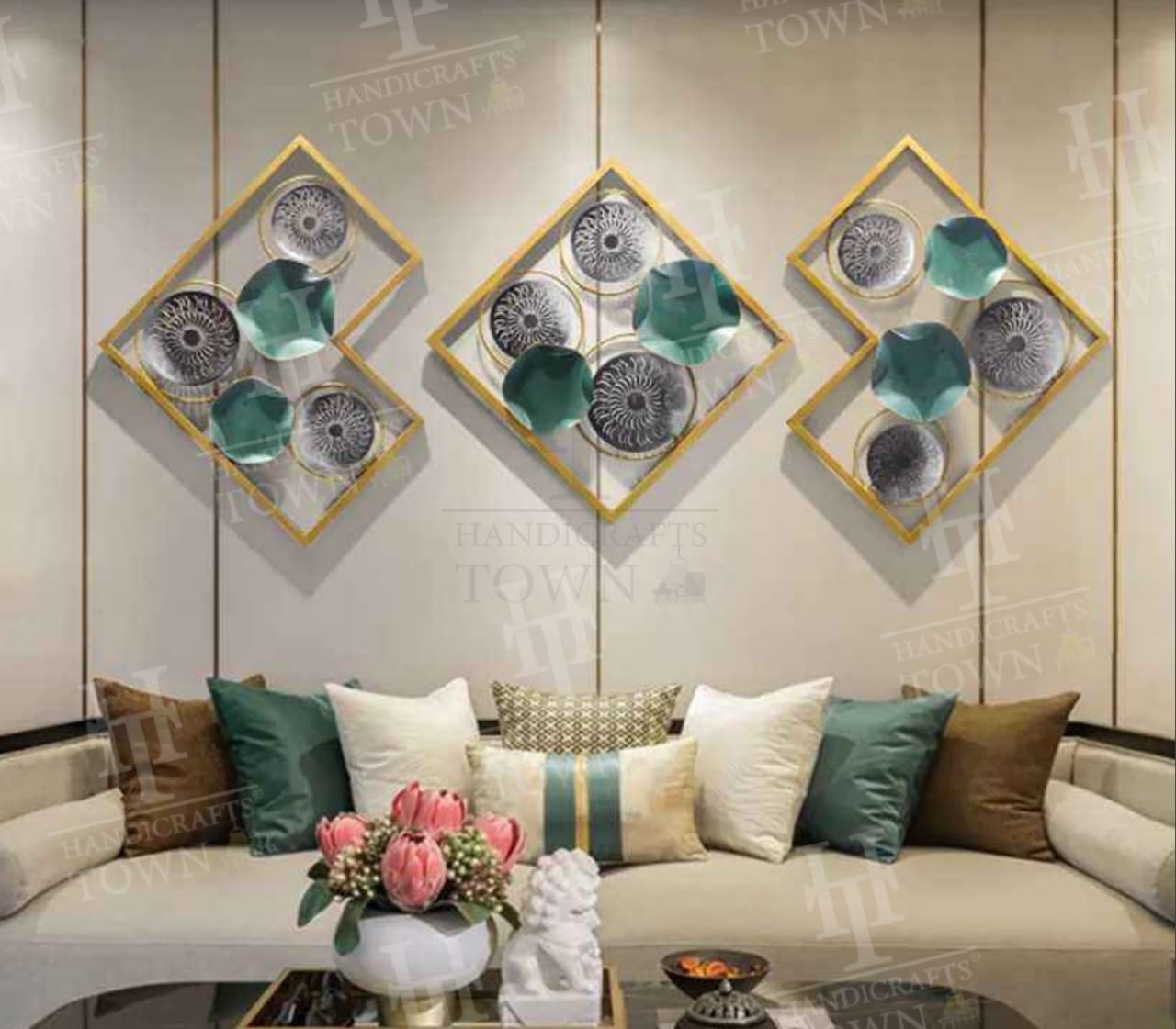 Lotus Leaves Metal Art